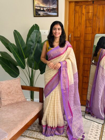 HEMA LAVENDER:MUL COTTON SAREE