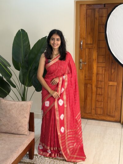 AMBILI PINK:DOLA SILK SAREE