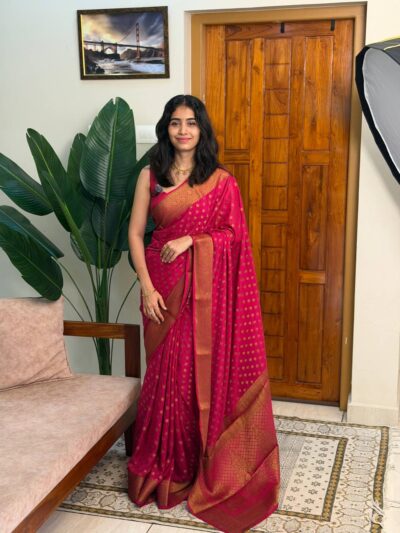 GANGA:BANARASI SAREE MAGENTA PINK