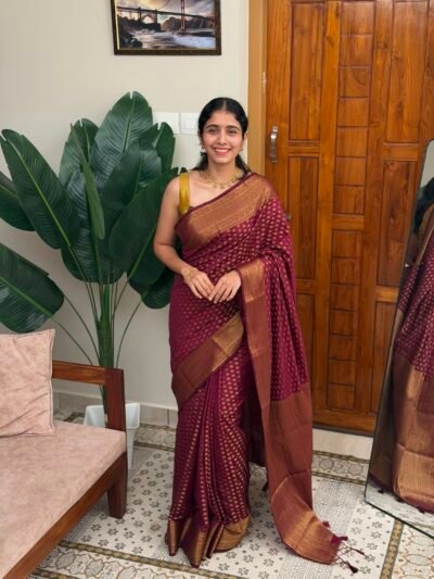 VARNA WINE:SEMI BANARASI SAREE