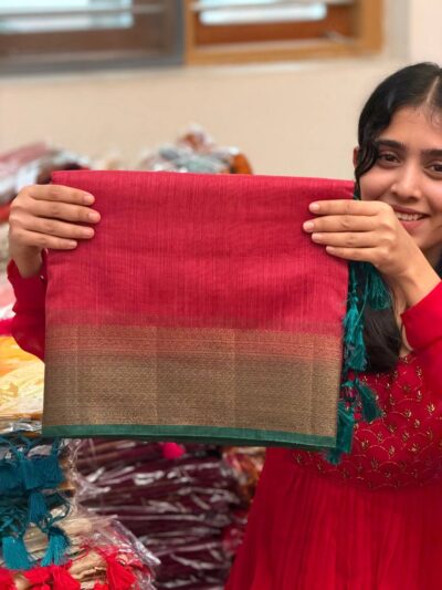 SAMUDRA:PREMIUM LINEN JUTE SAREE